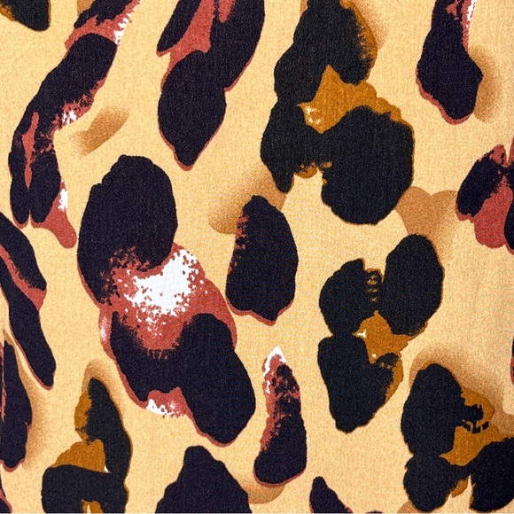 Yumeng Fushi Leopard Blouse Size S Sleeveless Stretch Halter Collar Shirt Top - Picture 4 of 13